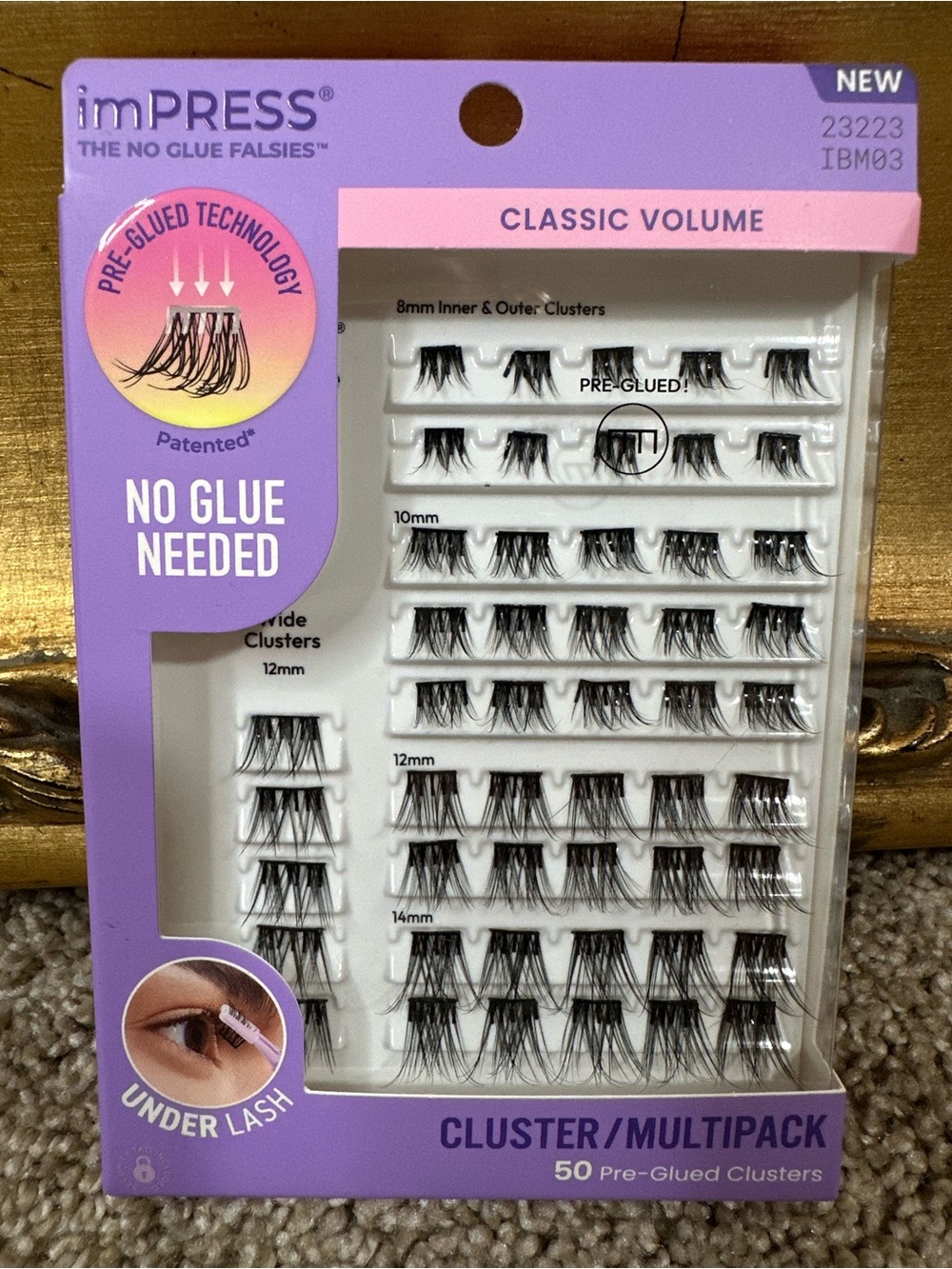 NIB Impress Beauty The No Glue Falsies Lashes Classic Volume 23223